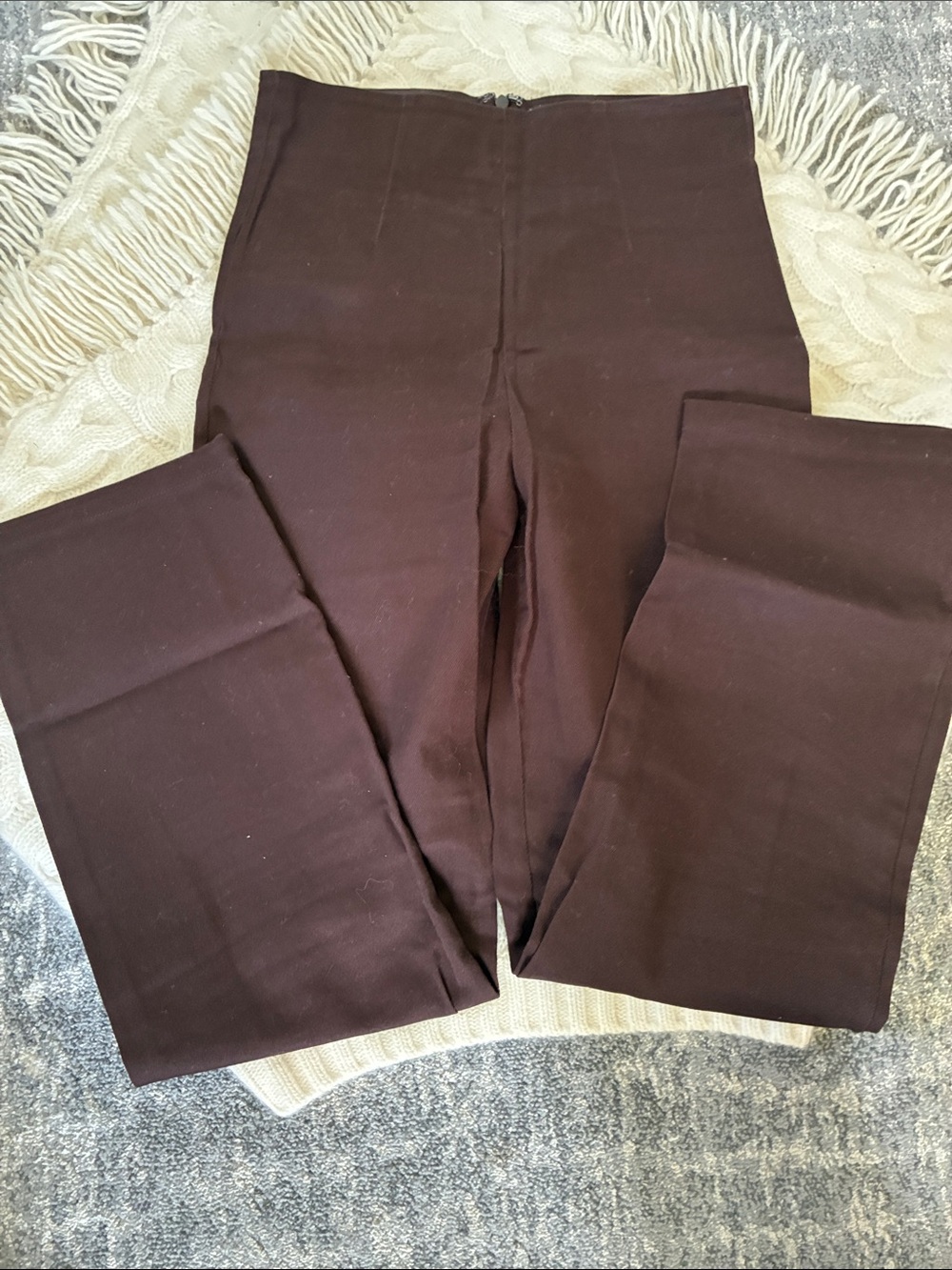 Reformation Dark Brown High-Waist Pants
